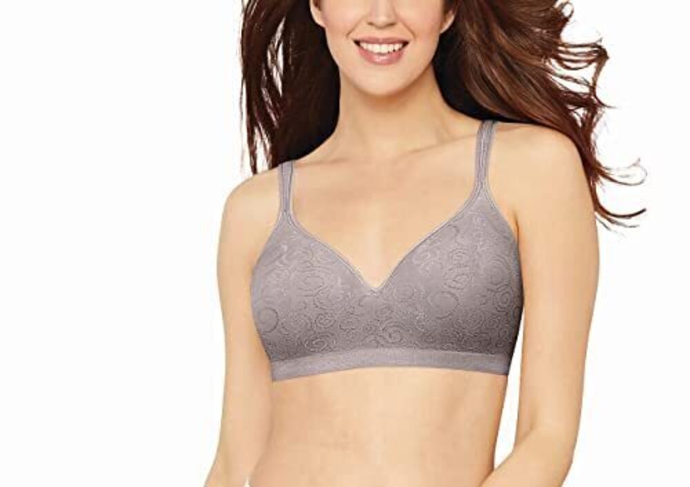 NWT Bali Women's Comfort Revolution Wire Free Bra, Warm Steel Swirl,40D